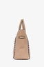 Valentino Brown Leather Rockstud Tote with Strap