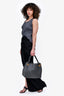 Bottega Veneta Grey Intreciatto Leather Bella Tote Bag