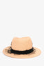 Maison Michel Paris Distressed Sewn Detail Sun Hat Size M