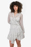 Zimmermann White Polka Dot Sheer Ruffle Dress With Slip Size 0 (As Is)