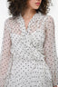 Zimmermann White Polka Dot Sheer Ruffle Dress With Slip Size 0 (As Is)