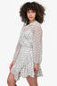 Zimmermann White Polka Dot Sheer Ruffle Dress With Slip Size 0 (As Is)