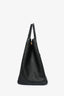 Prada White/Black Saffiano Leather Lux Double Zip Tote with Strap