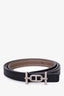 Hermès 2021 Black Swift/Epsom Reversible 13mm Ancre Belt Size 75