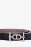 Hermès 2021 Black Swift/Epsom Reversible 13mm Ancre Belt Size 75