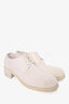 Guidi White Leather Distressed Oxfords Size 39