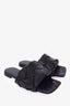 Bottega Veneta Black Intrecciato Leather Slide Sandals Size 37