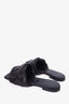 Bottega Veneta Black Intrecciato Leather Slide Sandals Size 37