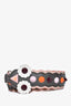 Fendi Grey/Orange Studded Bag Strap