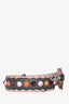 Fendi Grey/Orange Studded Bag Strap