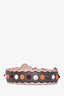 Fendi Grey/Orange Studded Bag Strap