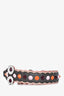 Fendi Grey/Orange Studded Bag Strap