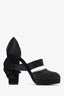 Pre-Loved Chanel™ Black Satin Bow Detail Heels Size 37