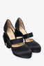 Pre-Loved Chanel™ Black Satin Bow Detail Heels Size 37