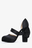 Pre-Loved Chanel™ Black Satin Bow Detail Heels Size 37