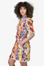 Zimmermann Multicoloured Linen Floral Belted Dress Size 1