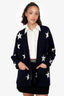 Sandro Navy Star Studded Open Cardigan Size 3