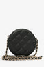 Pre-Loved Chanel™ 2020 Black Caviar Leather Round Chain Bag