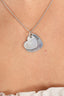 Tiffany & Co Sterling Silver Double Heart Tag Pendant Necklace