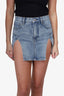 GRLFRND Blue Double Slit Denim Mini Skirt Size 24
