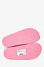 Gucci Pink Rubber GG Logo Slides Size 36