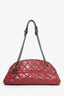 Pre-Loved Chanel™ 2012-13 Red Lambskin Large Just Mademoiselle Bowling Bag