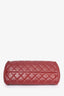 Pre-Loved Chanel™ 2012-13 Red Lambskin Large Just Mademoiselle Bowling Bag