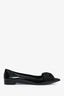 Prada Black Patent Bow Pointed Heels Size 41