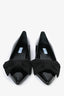 Prada Black Patent Bow Pointed Heels Size 41