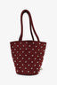 Alexander Wang Burgundy Studded Mini Bucket Bag