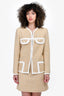 Sandro Beige Tweed Blazer + Skirt Set Size XS