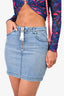 Moschino Blue Denim Zipper Skirt Size 2