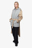 Burberry Grey/Brown Reconstructed Hoodie Trench Coat Size 54 Mens