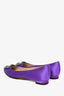 Manolo Blahnik Purple Satin Hangisi Flats Size 36.5