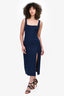 Staud Navy Linen Midi Dress Size 0