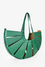 Bottega Veneta Green Leather 'Shell' Shoulder Bag