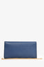 Prada Blue Saffiano Leather Wallet on Chain