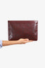 Alaïa Burgundy Leather Studded Pouch