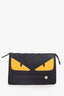 Fendi Black Leather Monster Clutch