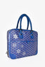 Goyard Vintage Blue Ambassade PM Briefcase With Snowflakes