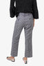 Smythe Black/White Plaid Wide Leg Trousers Size 8