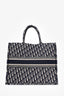 Christian Dior 2018 Blue/White Canvas Oblique Book Tote