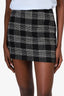 Alice + Olivia Black/White Check Mini Skirt Size 0