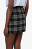 Alice + Olivia Black/White Check Mini Skirt Size 0