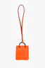 Hermès Orange Leather De Sac Orange Bag Charm