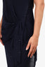 Brunello Cucinelli Black Sequin Knitted Twist Midi Dress Size S