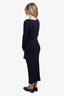 Donna Karan Navy Long Sleeve Maxi Dress Size S