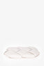 Bottega Veneta White Leather Maxi Intrecciato Padded Clutch