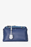 Fendi Navy Leather Medium By The Way Top Handle With Strap