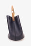 Marni Black Leather 'Pannier' Top Handle Bag With Strap + Pouch